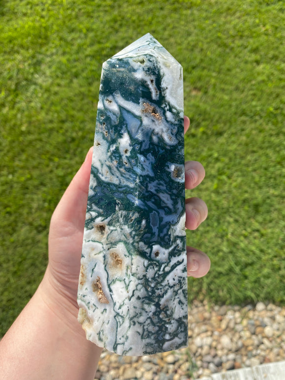 Mystery XL Moss Agate Tower